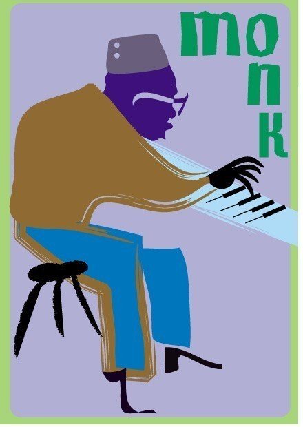 THELONIOUS MONK FINE ART PRINT THELONIOUS MONK FINE ART PRINT